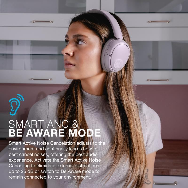 Gift Set: Jlab Jbuds Lux & Go Lux Active Noise Cancelling Headphones, over Ear & on Ear Headphones, Mauve