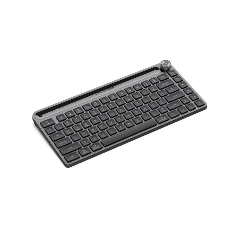 Jlab Epic Mini Wireless Computer Keyboard, 84 Keys, Bluetooth or USB Wireless Dongle, Illuminated Keys, Custom Profiles, Mac/Windows/Android Smart Media Knob