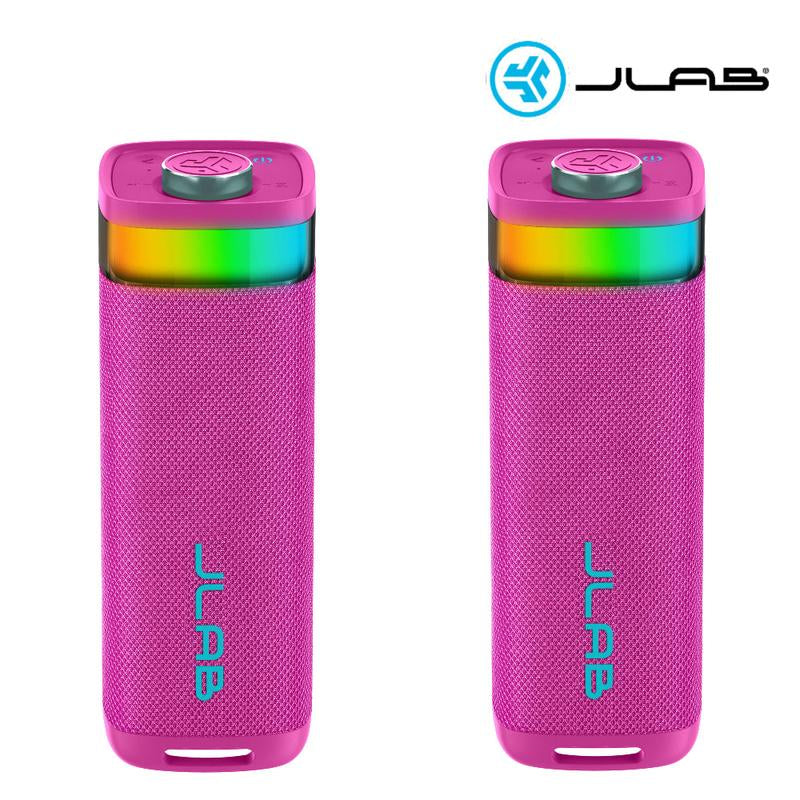 Must Have Speakers: Jlab Jbuds Party Portable Bluetooth Speaker, 30 Watts, 8.27" Tall, Customizable RGB Lighting, IP56 Splashproof, 12 Hr Playtime, Stereo Pairing & Labsync up to 100 Speakers