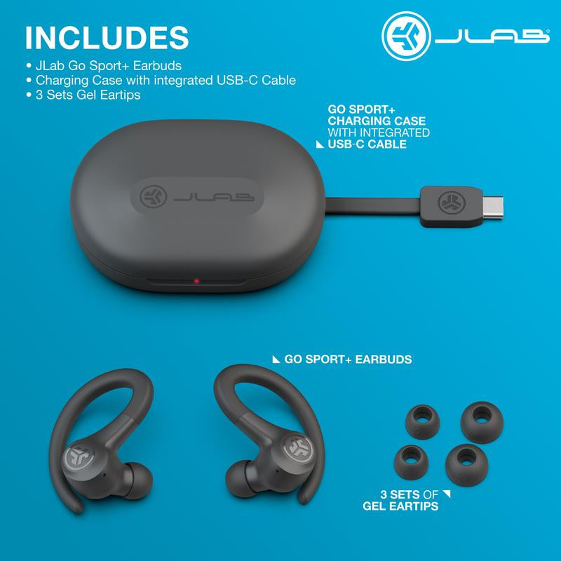 Jbuds Lux ANC + Go Sport+ Graphite Pack, Set of 1 Headphone and 1 Sport Earbud, Perfect for Everyday Use at Home and the Gym