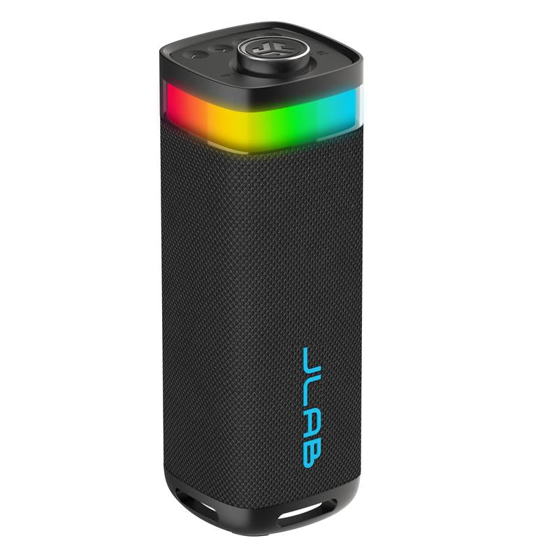 Must Have Speakers: Jlab Jbuds Party Portable Bluetooth Speaker, 30 Watts, 8.27" Tall, Customizable RGB Lighting, IP56 Splashproof, 12 Hr Playtime, Stereo Pairing & Labsync up to 100 Speakers